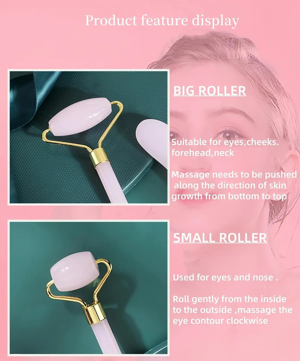 Face Slim Skin Massager Roller Set Guasha Board Resin Scraper Wrinkle Remover Massage Roller for Facial Lifting Care Tool