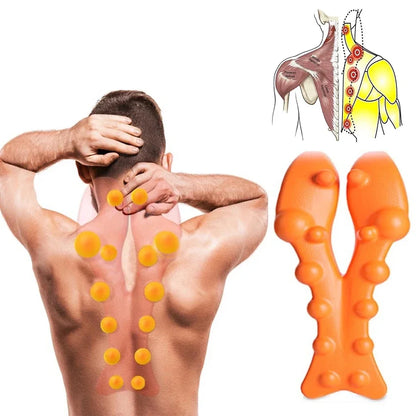 Neck and Shoulder Relaxer with Upper Back Massage Point, Cervical Traction Device Neck Stretcher for TMJ Pain Relief and Spine