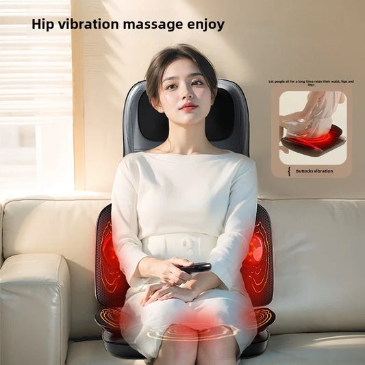 Massage Seat Cushion with Heat Full Body Vibration Warmer Back Massager for Chair Pad Kneading Christmas Gifts for Women Men Hom
