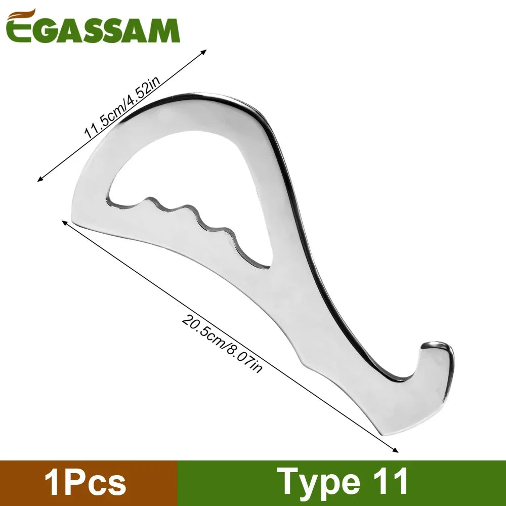 1Pcs Stainless Steel Gua Sha Scraper Physical Therapy Fascia Knife Myofascial Release IASTM Tools Physiotherapy Knife