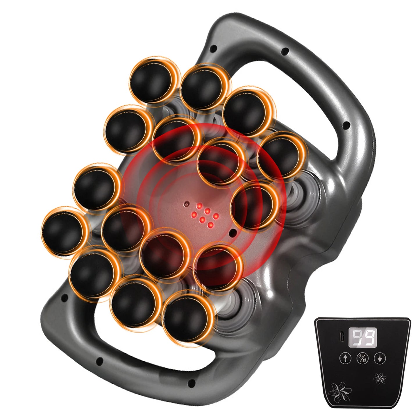 16 Heads Fascia Gun High-Frequency Vibration Massager Relieve Fatigue Body Back Waist Massager Neck Leg Shoulder Masajeador