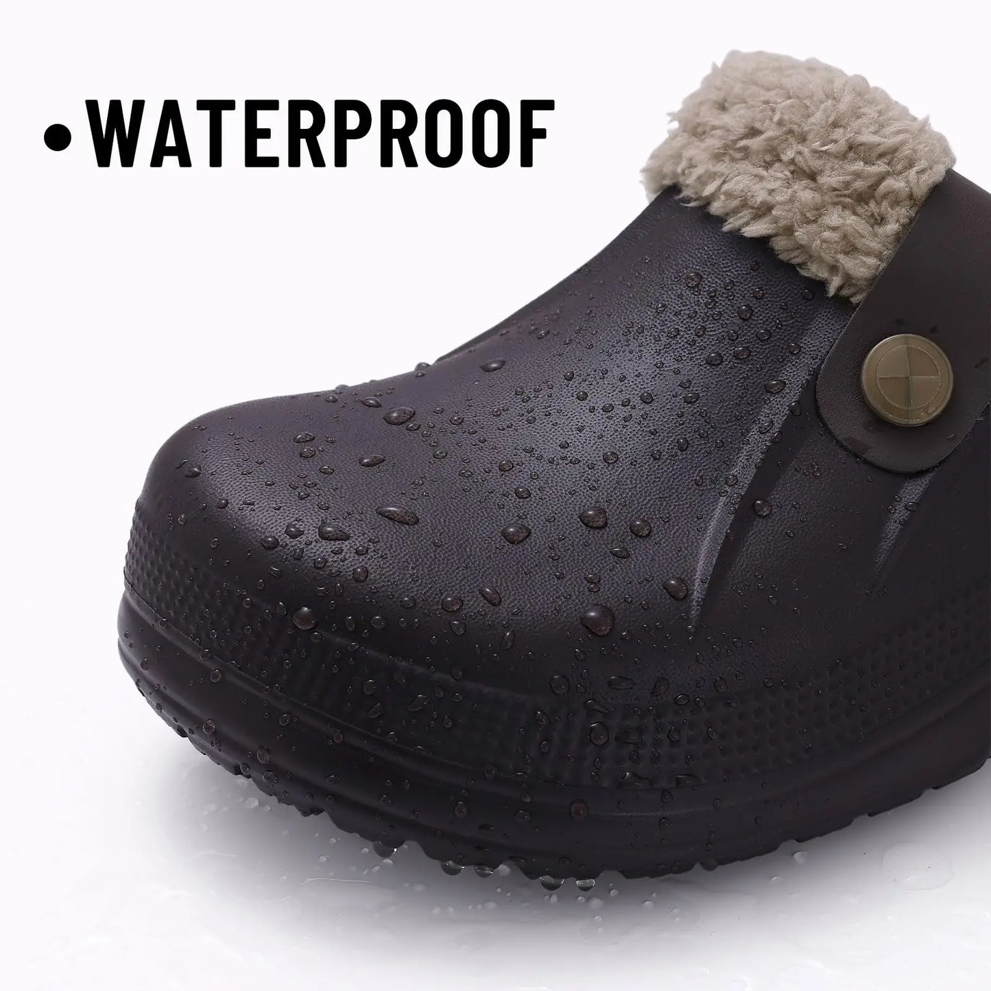Asgard Winter Fur Furry Slippers For Men Outdoor Fashion Waterproof Plush Cotton Slippers Indoor Warm Cozy Non-slip Home Shoes