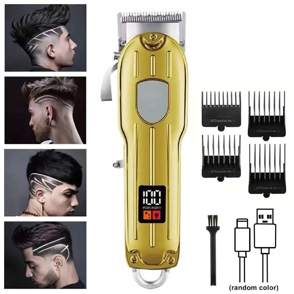 Professional Hair Clipper and Trimmer Set Men Electric Razor Shavers Beard Trimmer Rechargeable Barber Clippers Haircut Kit