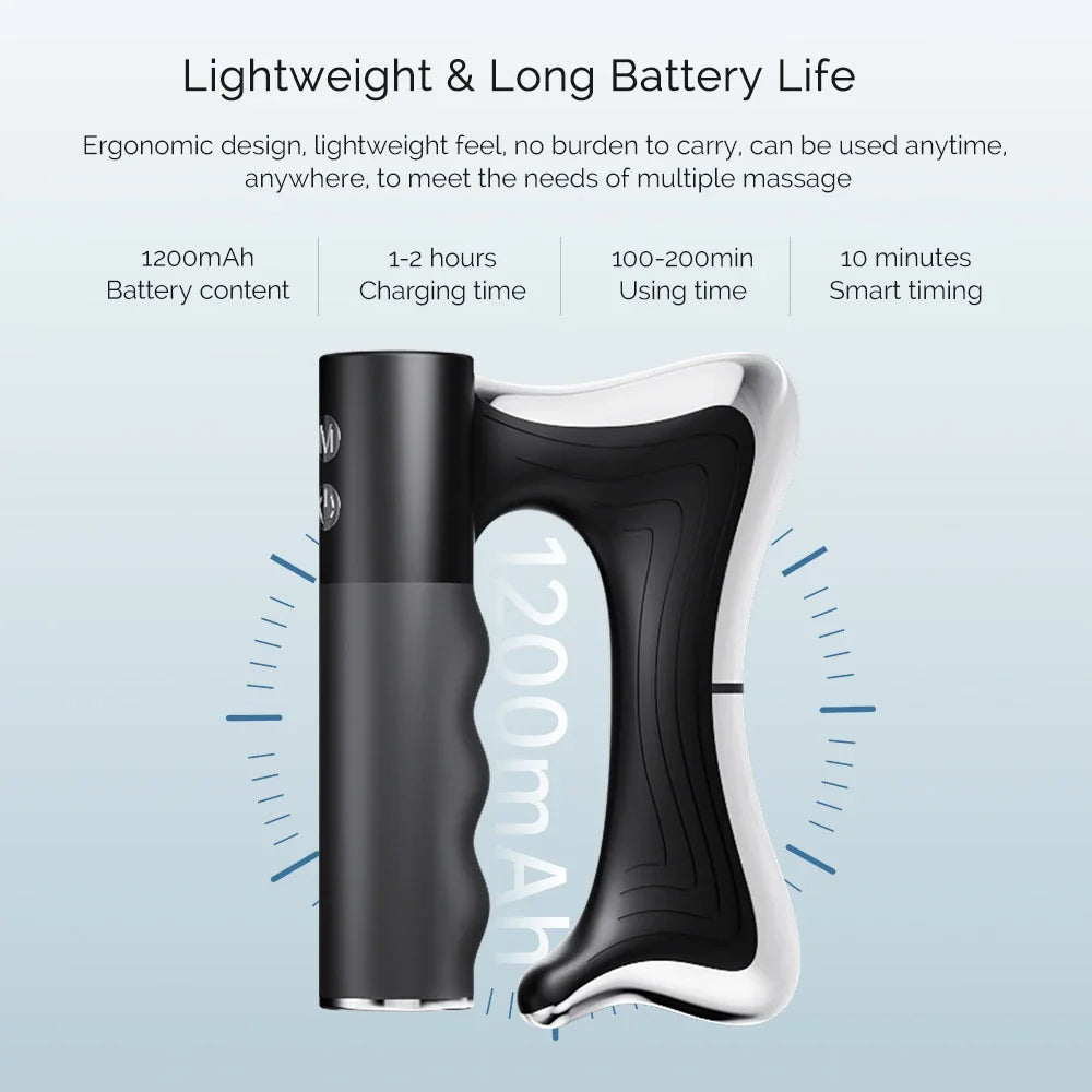 Fitness Muscle Scraping Massager Electric Fascia Knife Vibration Gua Sha Scraper Back Leg Body Relaxation Stainless Steel