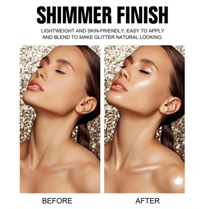 5 Color Shimmer Powder Spray For Body Face Hair Makeup Glitter Highlighter Brightening Sparkle Party Cosmetics