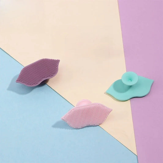 Silicone Lip-shaped Facial Cleansing Brush  Portable Highly Resilient and Suitable for Cleaning Painting Beauty Care and Massage
