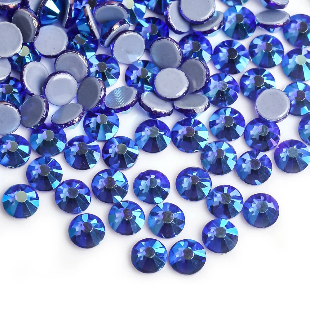 SS16 SS20 Glitter стразы Crystal Hotfix Rhinestones 1440pcs/pack Crystal AB Hot Fix Rhinestone for Apparel Wedding Dress E7021