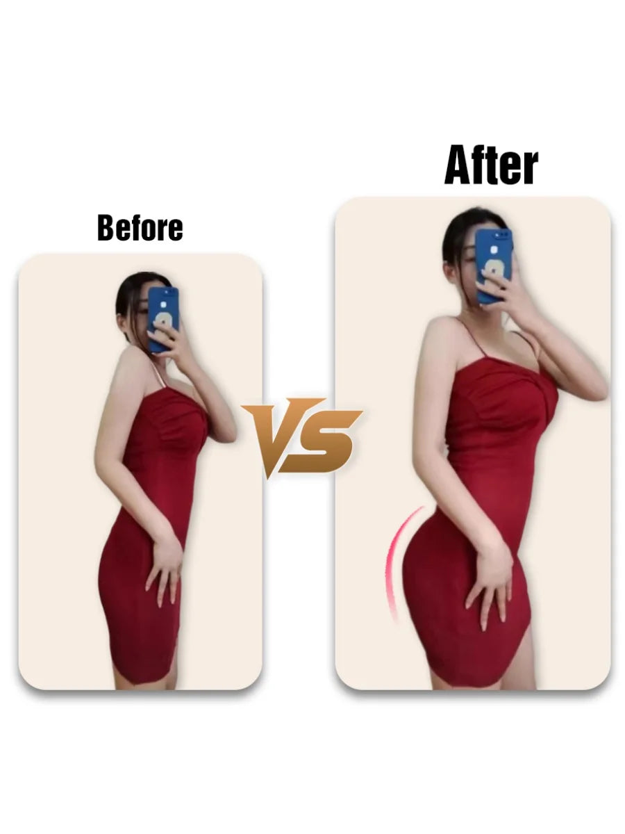 Silicone hip lift and belly-tightening shaping trunks, with thickened butcks and hips, hip lifting filling pad