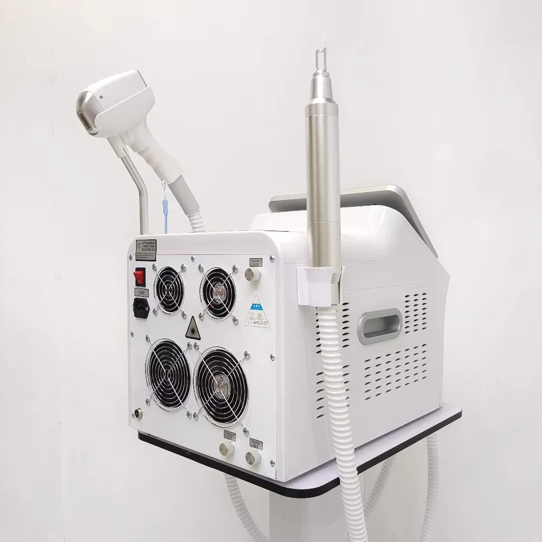 2 in 1 808NM Ice Handle Diode Laser Permanent Hair Removal Q Switched Picosecond Portable Picosecond Tattoo Machine 4000W