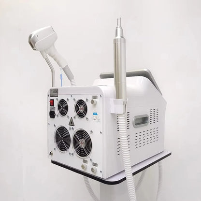 2 in 1 808NM Ice Handle Diode Laser Permanent Hair Removal Q Switched Picosecond Portable Picosecond Tattoo Machine 4000W