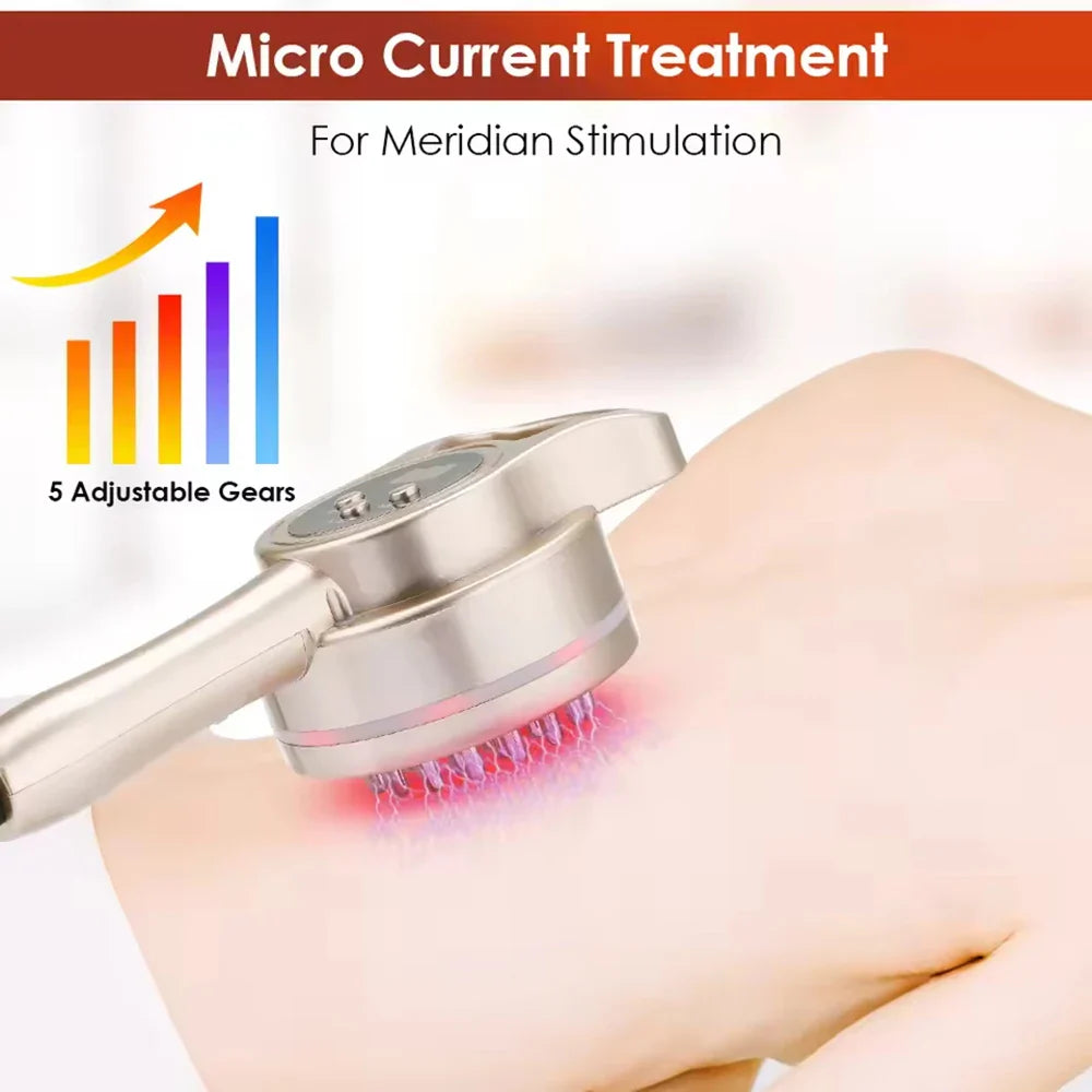 Electric Meridian Brush Body Slimming Heating Scraping Massage Anti Cellulite Fat Burner Micro-current Guasha Lymphatic Drainage