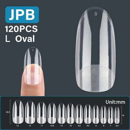 120Pcs Almond False Nail Tips Extension System Soft Gel Stiletto Square Oval French Fake Nail Extension Tips Press On Nail Tips