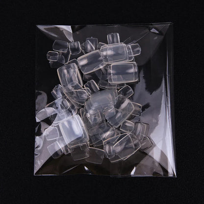 100pcs False Toe Nails Tips Full Cover Press on Toe Foot Nails Tips Artificial Acrylic Nail Capsules False Nail Manicure Tools