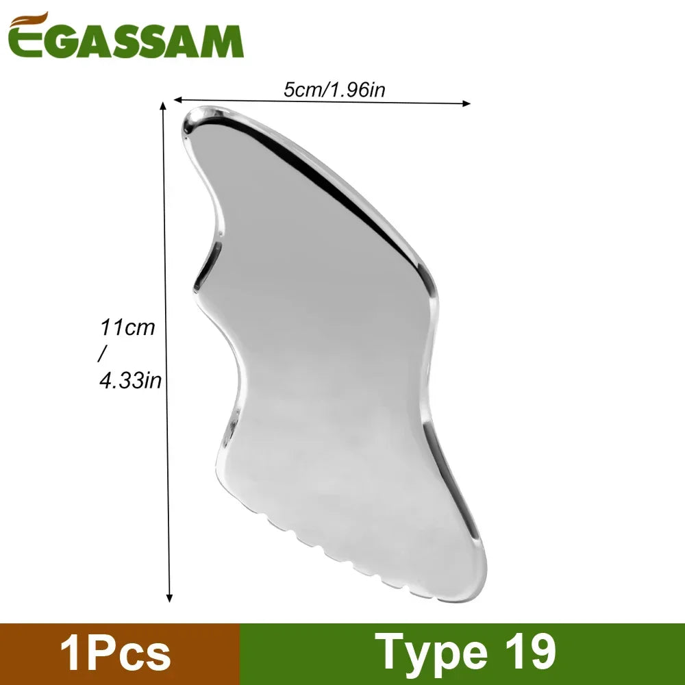 1Pcs Stainless Steel Gua Sha Scraper Physical Therapy Fascia Knife Myofascial Release IASTM Tools Physiotherapy Knife