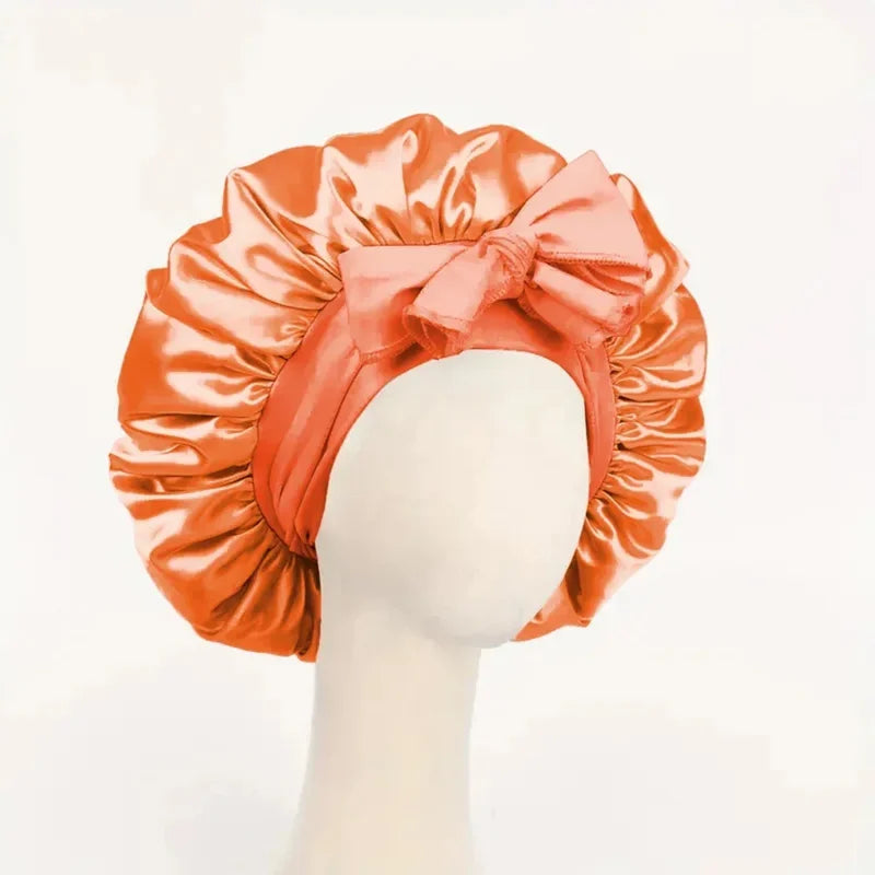 2026 Adjustable Silk Satin Bonnet for Sleeping Hair Bonnet with Tie Band Bonnets for Women Men Hair Protection
