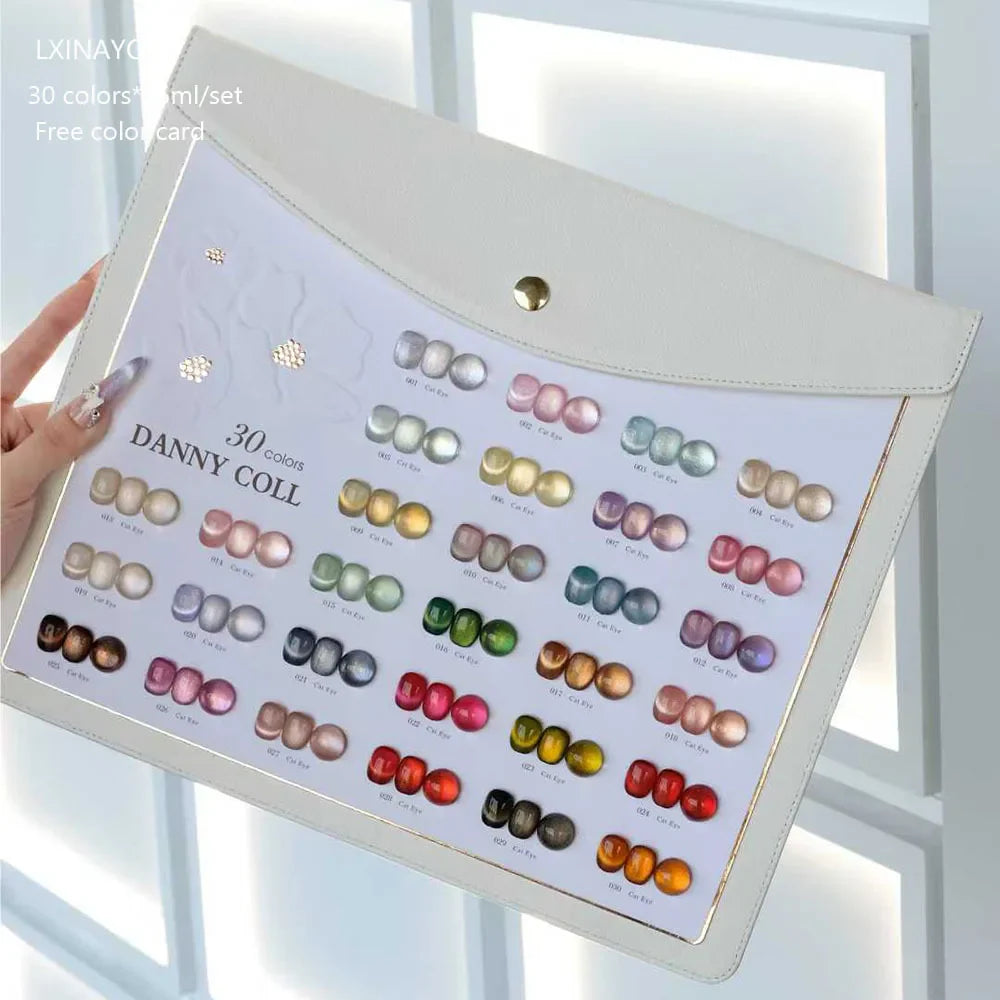 New Cat Eye Gel Nail Polish Collection Set With Free Display UV LED Gel Polish 9D Magnet Cat's Eye Magenetic Gel 30pcs/set 15ml