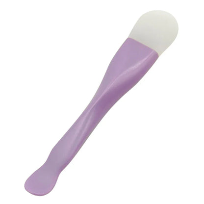 Silicone Facial Mask Brush Soft Head with Scraper Integrated Dual-use Mud Film Brush DIY Film Adjusting Beauty Skin Care Tool