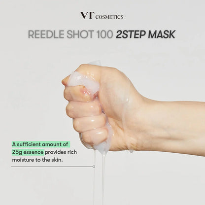 VT Reedle Shot 100 2-Step Mask*5pieces,Intensive Repair Mask,Hydrating Brightening Mask,Keratin Care Mask,K-Beauty,Korean Makeup