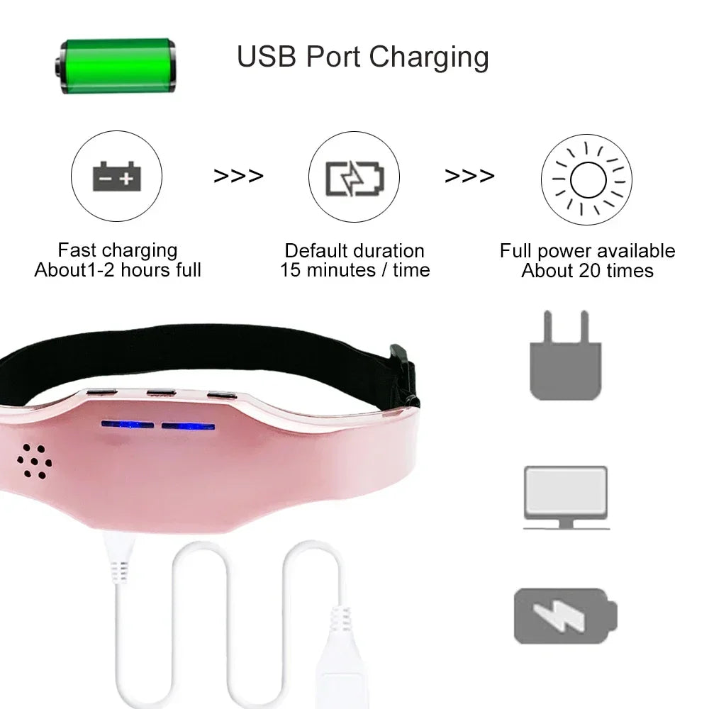 Electric Head Massager Relax Headache Eliminator Aid Therapy Sleeping Device Sleep Monitor Migraine Relief Hypnotic Apparatus