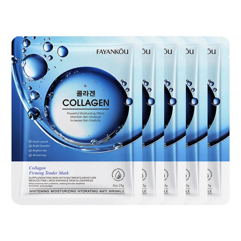 FAYANKOU Collagen Anti Wrinkles Face Mask Moisturizing Anti-aging Whitening Facial Masks Sheet Mask Korean Skin Care Cosmetics