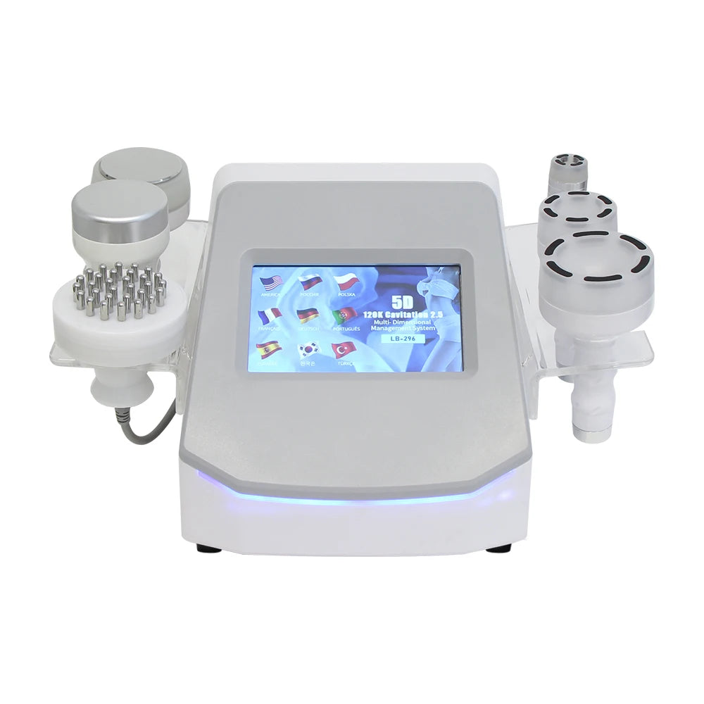 120K Ultrasonic Cavitation Machine Vacuum Slimming Body Massage Anti-cellulite Skin Tightening Lifting Beauty Device 6 in 1
