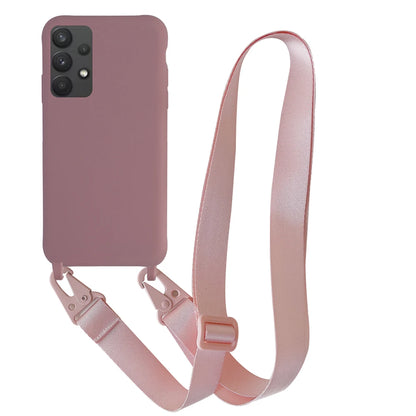 Crossbody Neck Strap Soft Silicone Phone Case For Samsung Galaxy S22 Ultra S21 S20 Plus FE Note 20 10 S10 S9 8 Cord Rope Cover