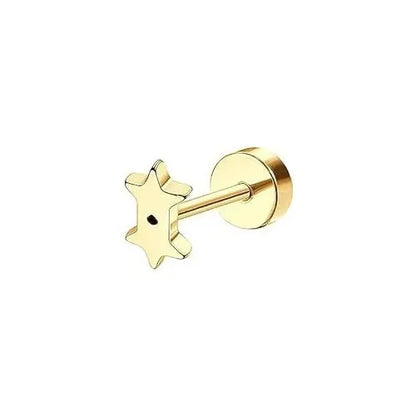 Bobisty 1PC Flat Back Earrings for Women Hypoallergenic Surgical Steel Earrings for Sensitive Ears 20G Cartilage Small Stud Hoop