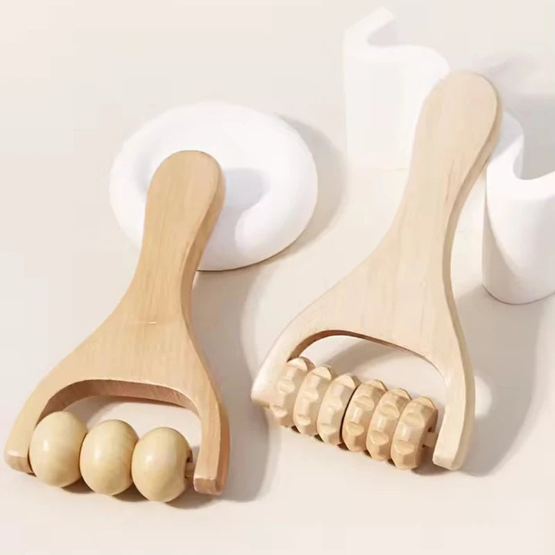Roller massager, full body manual wooden fascia roller, muscle soothing massage tool, wooden roller deep relaxation massage tool