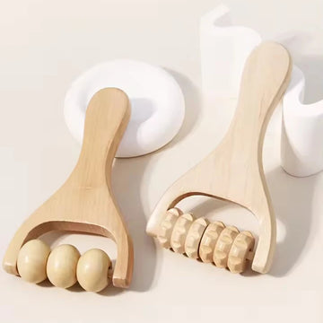 Roller massager, full body manual wooden fascia roller, muscle soothing massage tool, wooden roller deep relaxation massage tool