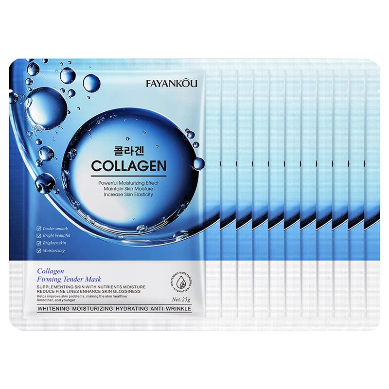 FAYANKOU Collagen Anti Wrinkles Face Mask Moisturizing Anti-aging Whitening Facial Masks Sheet Mask Korean Skin Care Cosmetics