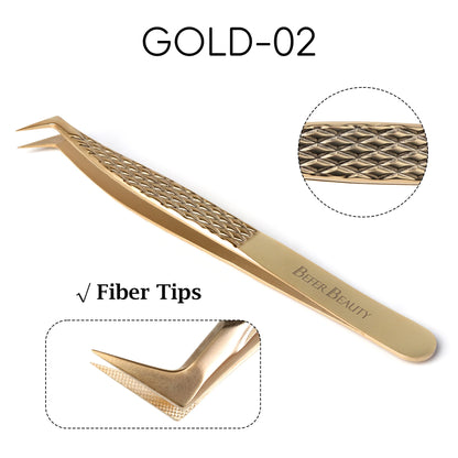 Anti-Static Tweezers Eyelash Extension Professional High Precision Volume Tweezer Stainless Steel Tweezers Antislip Makeup Tool