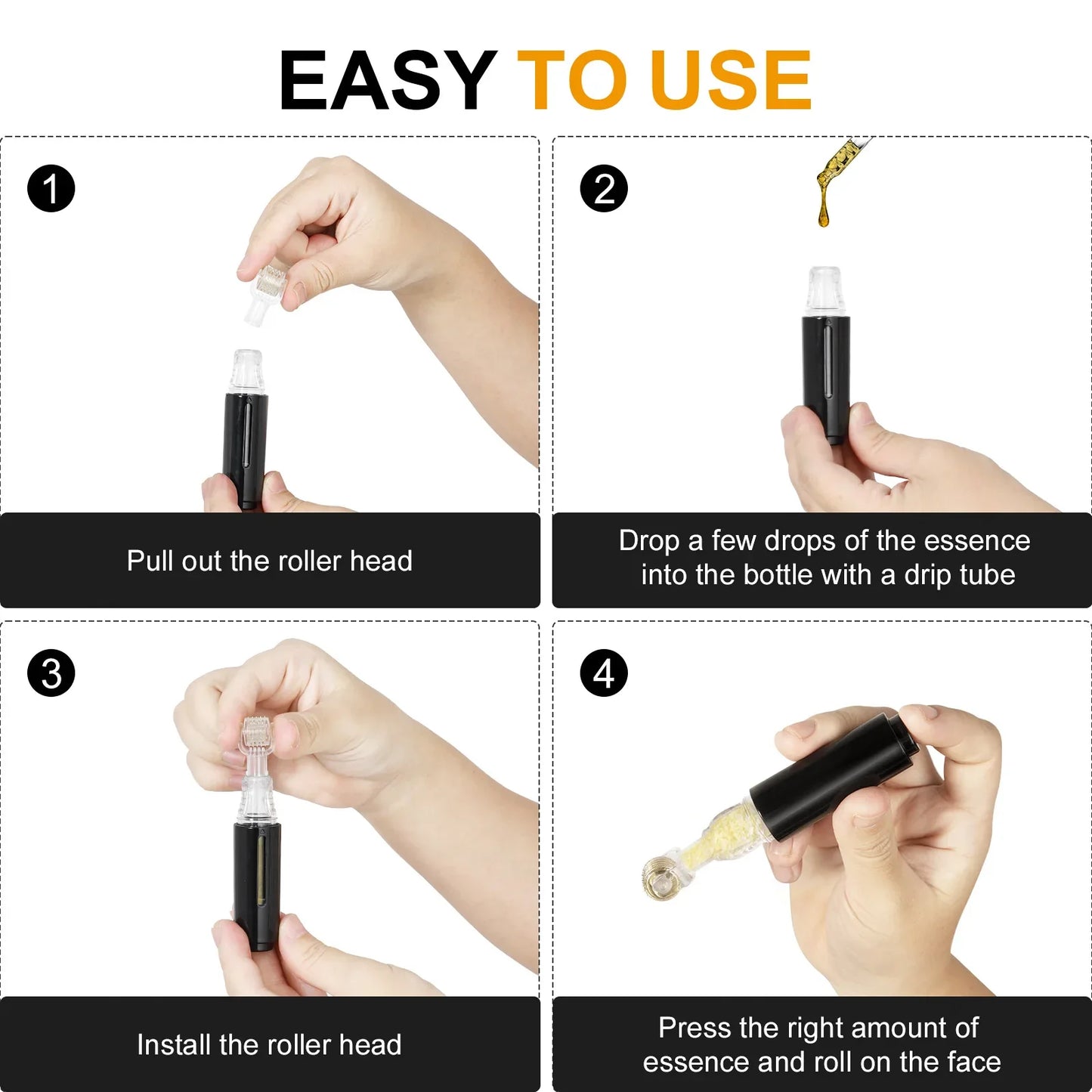 Face Care Derma Roller Needle Instrument for Face 0.2mm\0.25mm\0.3mm - Titanium Needles Roller Skin Care Tool