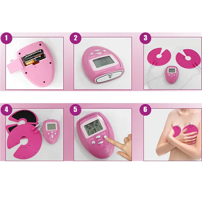 Enlarge Women Breast Massage Machine Chest Cup Enhancer Enlargement Massager Bra Patches Electric Muscle Stimulator