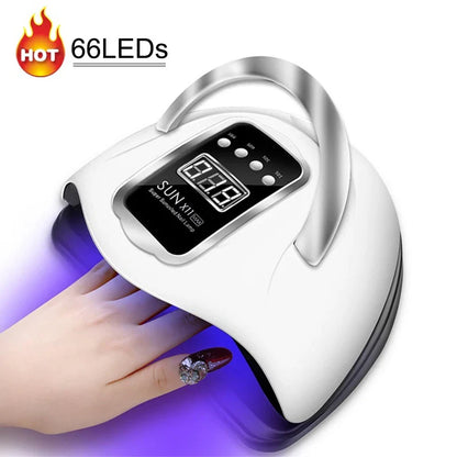 LED Nail Lamp For Manicure 280W Nail Dryer Machine UV Drying Lamp For Curing UV Gel Nail Polish With Motion Sensing LCD Display