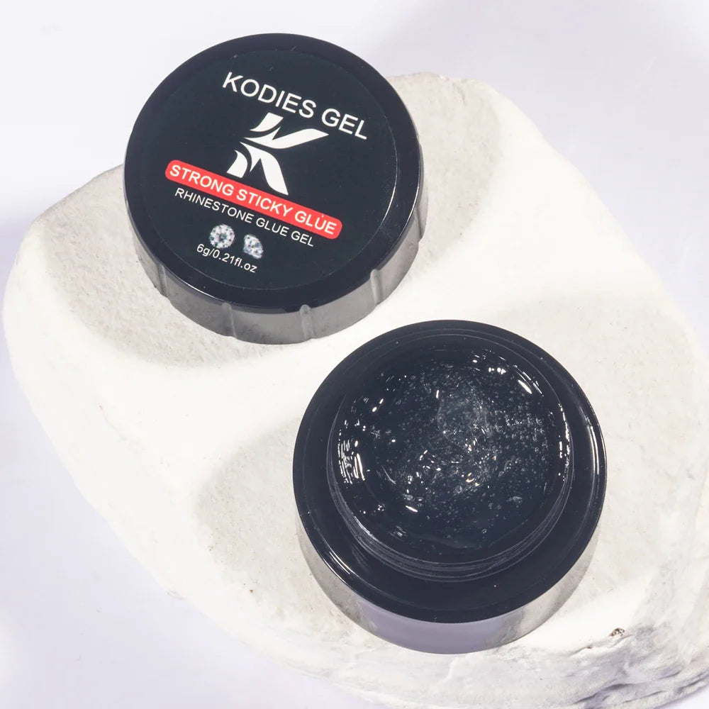 KODIES GEL Super Strong Nail Glue Rhinestones Adhesive Nail Art Sticky Gel Glue For Rhinestone Gem Jewelry Nail Art Decorations