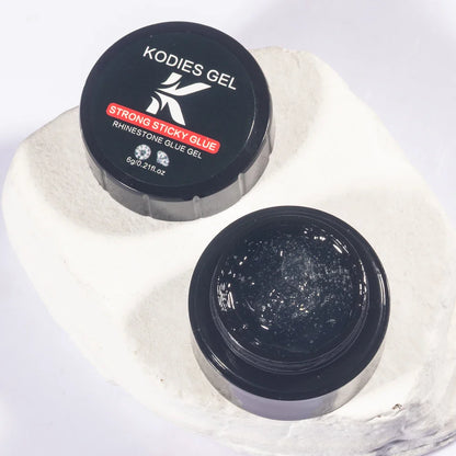 KODIES GEL Super Strong Nail Glue Rhinestones Adhesive Nail Art Sticky Gel Glue For Rhinestone Gem Jewelry Nail Art Decorations