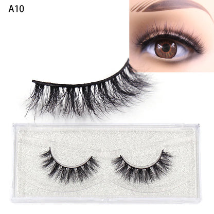 LEHUAMAO 3D Mink Eyelash Fluffy Cross Thick Natural Fake Eyelashes Lashes Dramatic Makeup Eye Lashes Handmade False Eyelash