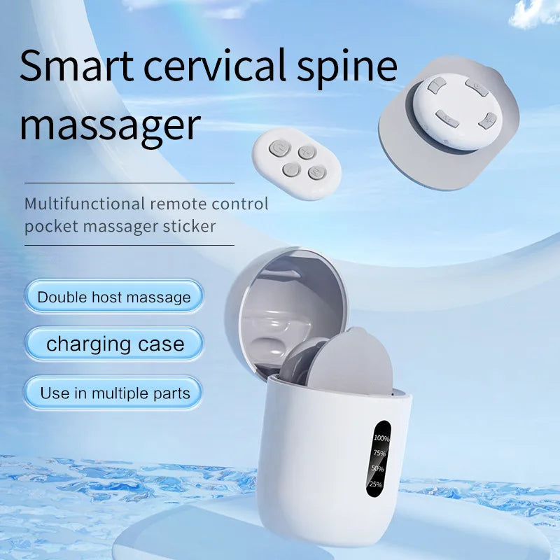 Multifunctional Mini Electric Massager Rechargeable Portable Neck Massage Patch 6 Modes Relaxing Massage Artifact Muscle Massage