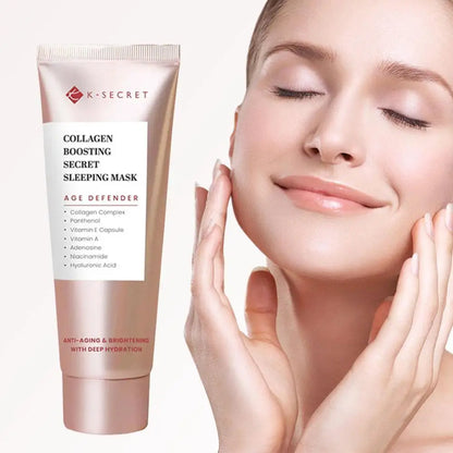 K-SECRET Korean High-End Collagen Sleeping Mask - Gently Cleansing Deeply Hydrating Moisturizing Facial Mask Luxury Skincare