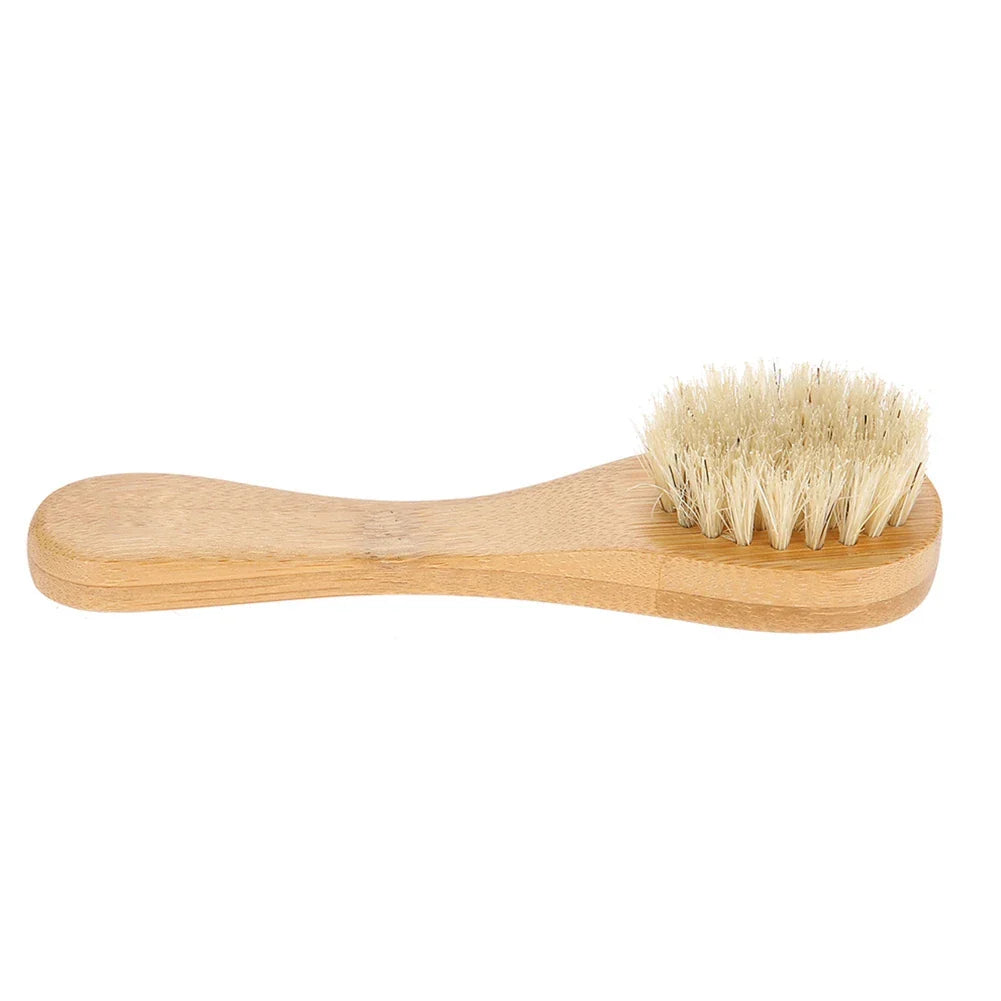 Skin Brush Wood Face Brush Wooden Handle Face Brush Wooden Handle Face Brush Exfoliating Cleaning Skin Brush Tool Face Brush