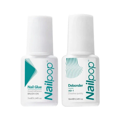 Nailpop Fast Dry Nail Art Glue with Brush Rhinestone Nail Glue Decoration False Nail Tools All for Manicure Accessories 2pcs
