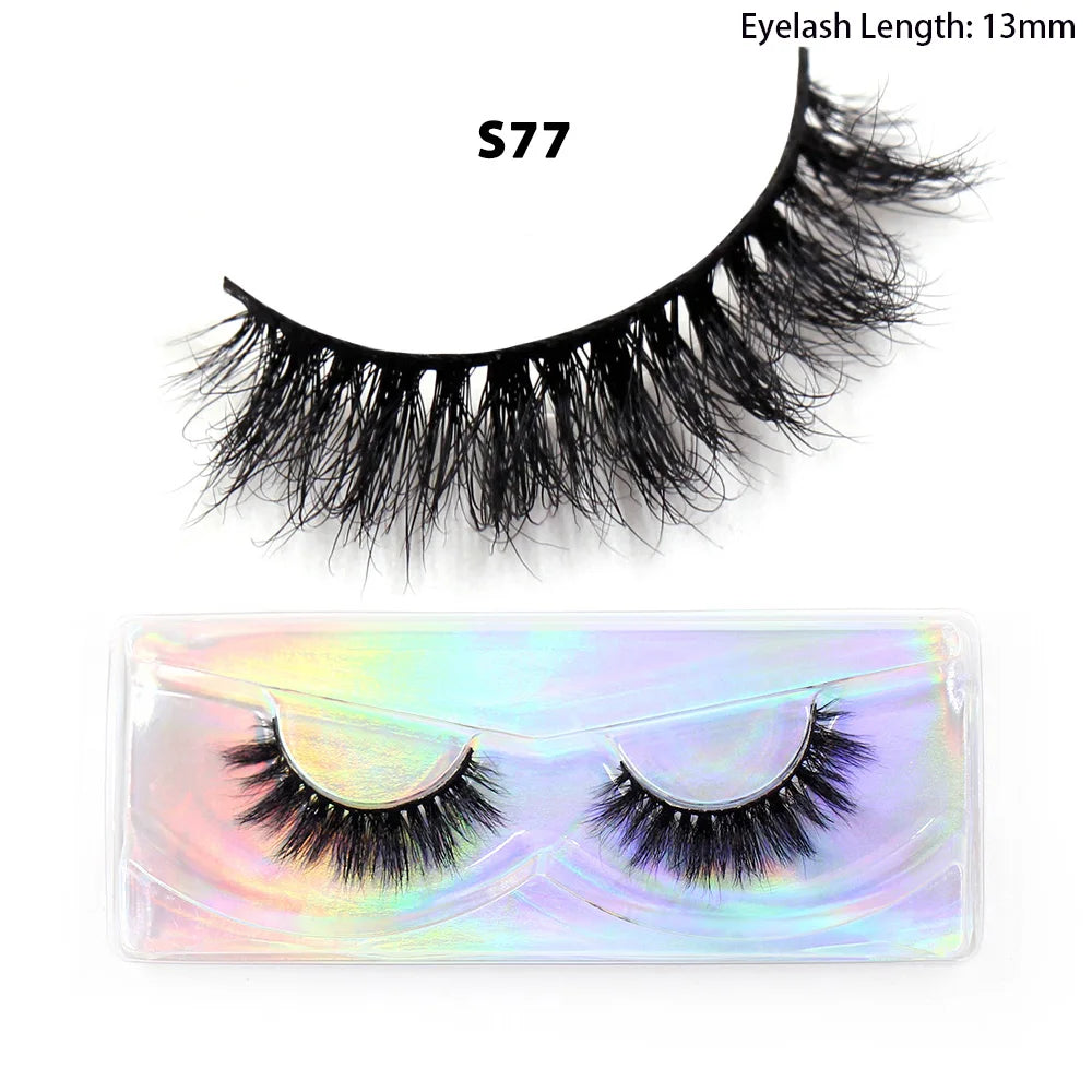 LEHUAMAO Makeup Mink Lashes 3D Short Mink Eyelashes Natural False Eyelashes Fluffy Mink Lashes Extension 12mm-15mm Eyelashes