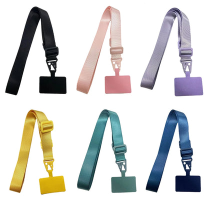 Universal Crossbody Patch Phone Lanyards Mobile Phone Strap Lanyard Nylon Soft Rope Cell Phone Hanging Cord Holder