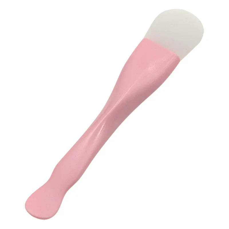 Silicone Facial Mask Brush Soft Head with Scraper Integrated Dual-use Mud Film Brush DIY Film Adjusting Beauty Skin Care Tool