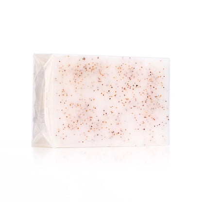 M+Natural Coconut Milk Soap with Frosted Particles, Bright White Essential Oil, Hand Made Soap, Hand Moisturizing, 100% Organic