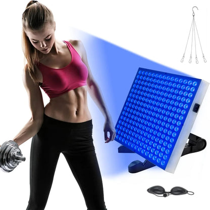 NEW 225PCS Lamp Blue Light Cold Laser LEDs Face Tanning Solarium Lamp with Stand， Beauty Skin Care For Body & Face Equipment 45W