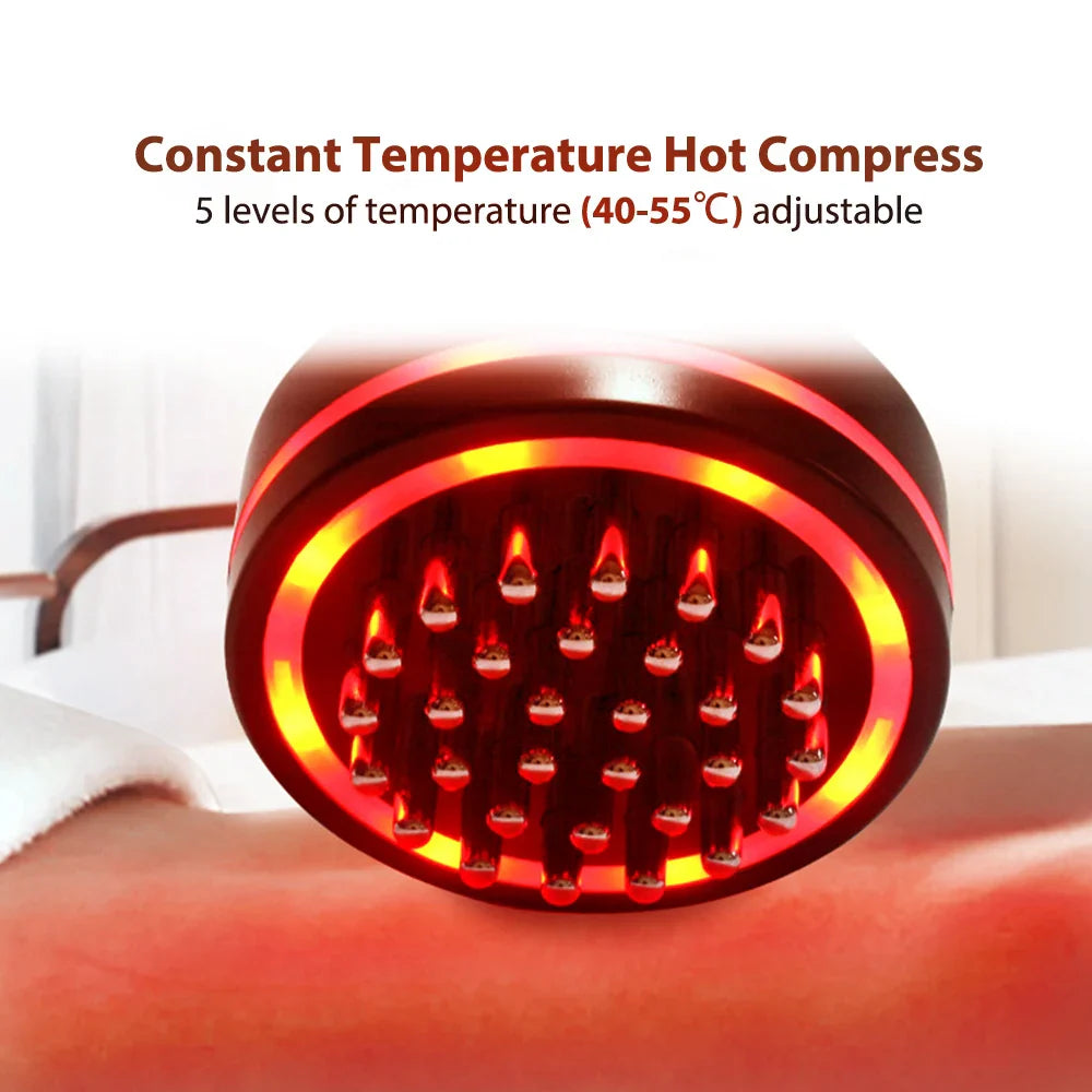 Microcurrent Body Massager Health Care Electric Meridian Brush Therapy Lymphatic Drainage Body Slimming LED Infrared Red Light