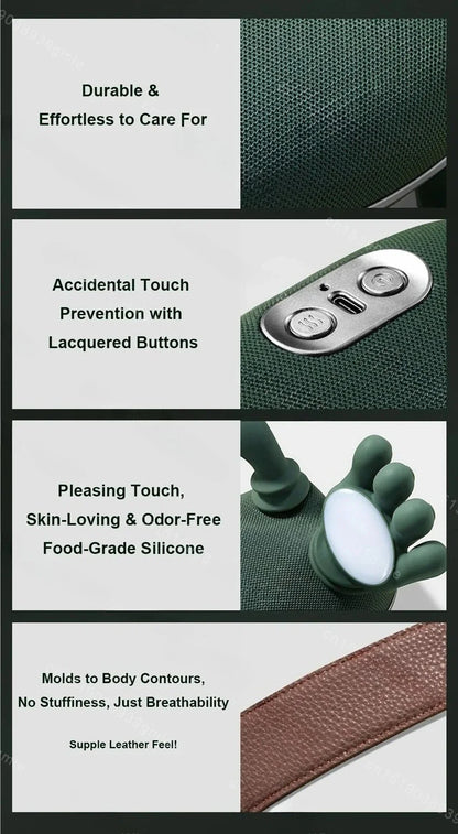 Neck Shoulder Massager Deep Tissue Shiatsu Back Cervical Massage Machine Bionic Heated Fatigue Relief Relax Muscle ﻿3-Level ﻿