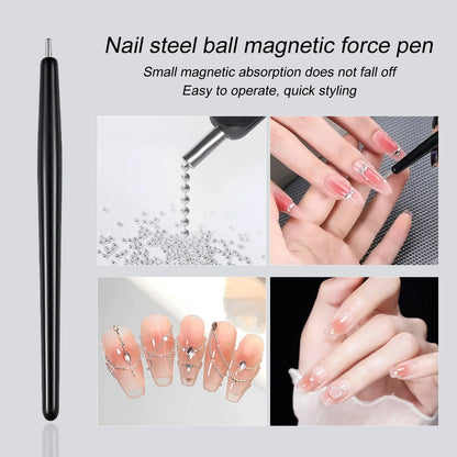 3D New Lollipop Vortex Cat Eye Nail Magnetic Pen Suck Rainbow Halo Vortex Nail Art Magnet Pen for CatEye MagneticGel Nail Polish
