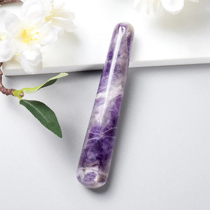 Wholesale Massage Wand Yoni Natural Crystal Mineral Quartz Acupoint Pen Face Care Tool Relax Body Beauty Health Massagestick